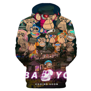 NBA Teddy simio Yacht Club Sudadera Cosplay Halloween Disfraz Carnaval Traje 3D Impreso